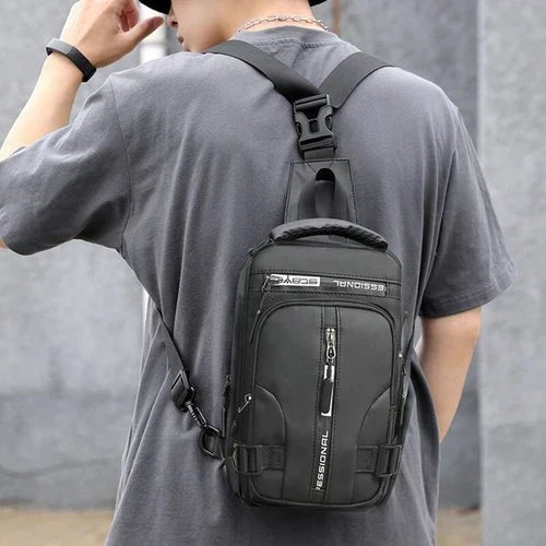 Men's Davy Crossbody Bag - Anti-Theft Design with USB Charging Port | Stylish & Functional Travel Accessory