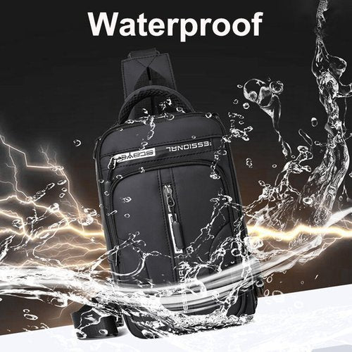 Men's Davy Crossbody Bag - Anti-Theft Design with USB Charging Port | Stylish & Functional Travel Accessory
