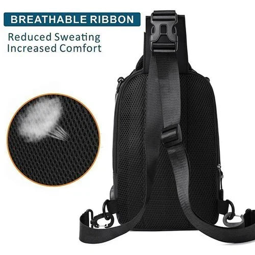 Men's Davy Crossbody Bag - Anti-Theft Design with USB Charging Port | Stylish & Functional Travel Accessory