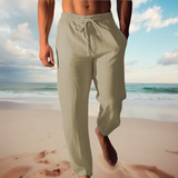 Davy Men's Breathable Linen Drawstring Pants - Lightweight, Comfortable Summer Trousers