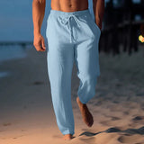 Davy Men's Breathable Linen Drawstring Pants - Lightweight, Comfortable Summer Trousers