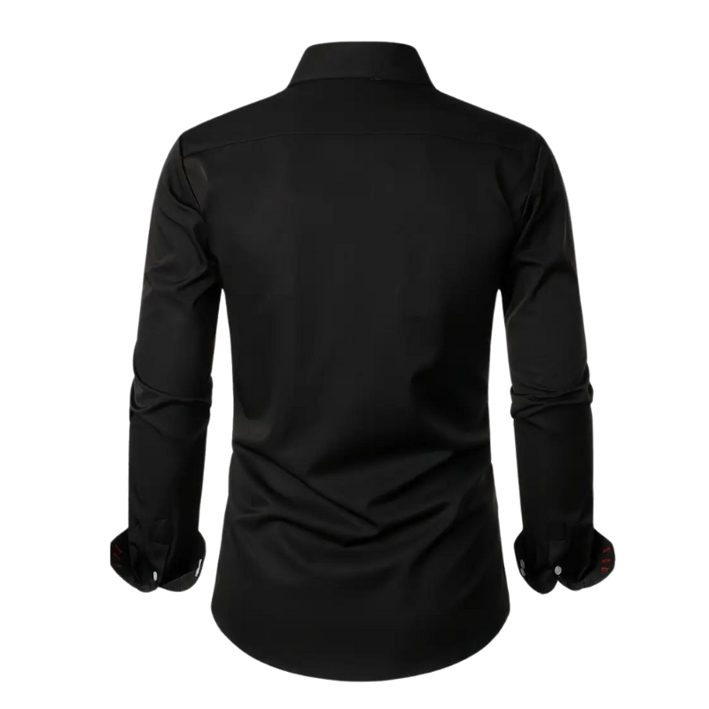 Men's Dress Shirt with Stylish Paisley Print Accents - Elegant & Modern Design