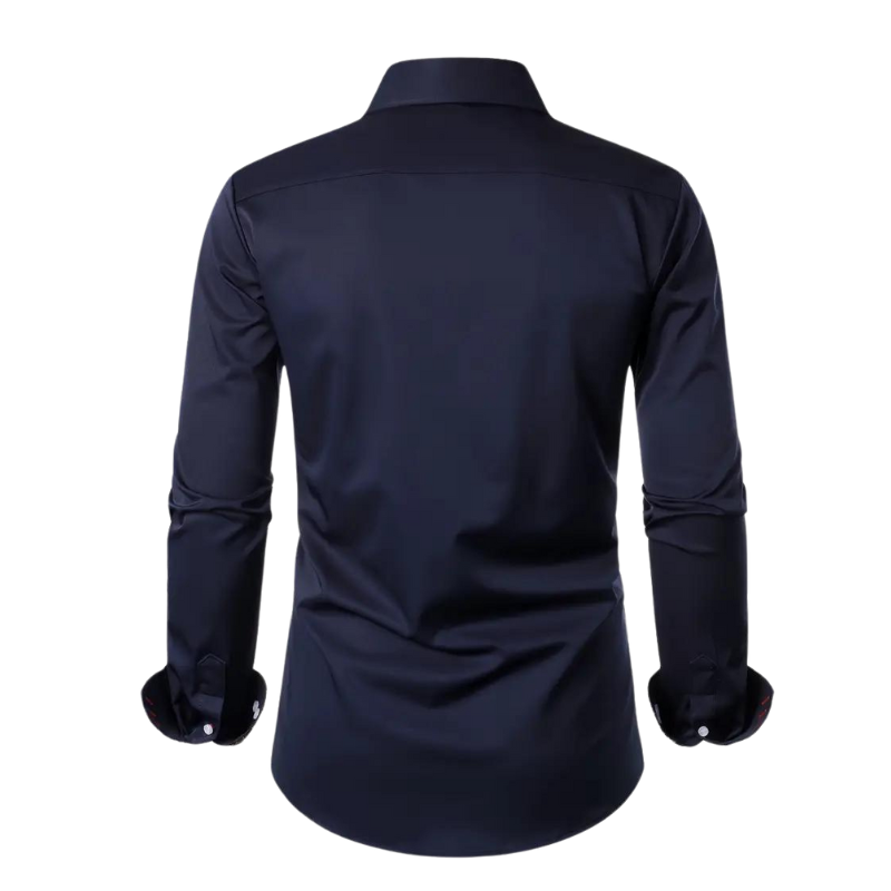 Men's Dress Shirt with Stylish Paisley Print Accents - Elegant & Modern Design