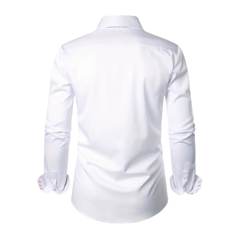 Men's Dress Shirt with Stylish Paisley Print Accents - Elegant & Modern Design