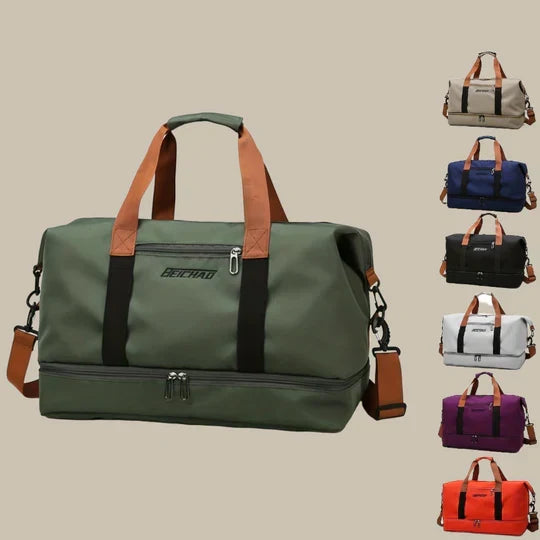 Men's Davy Duffel Bag with Shoe Compartment - Stylish & Functional Travel Bag
