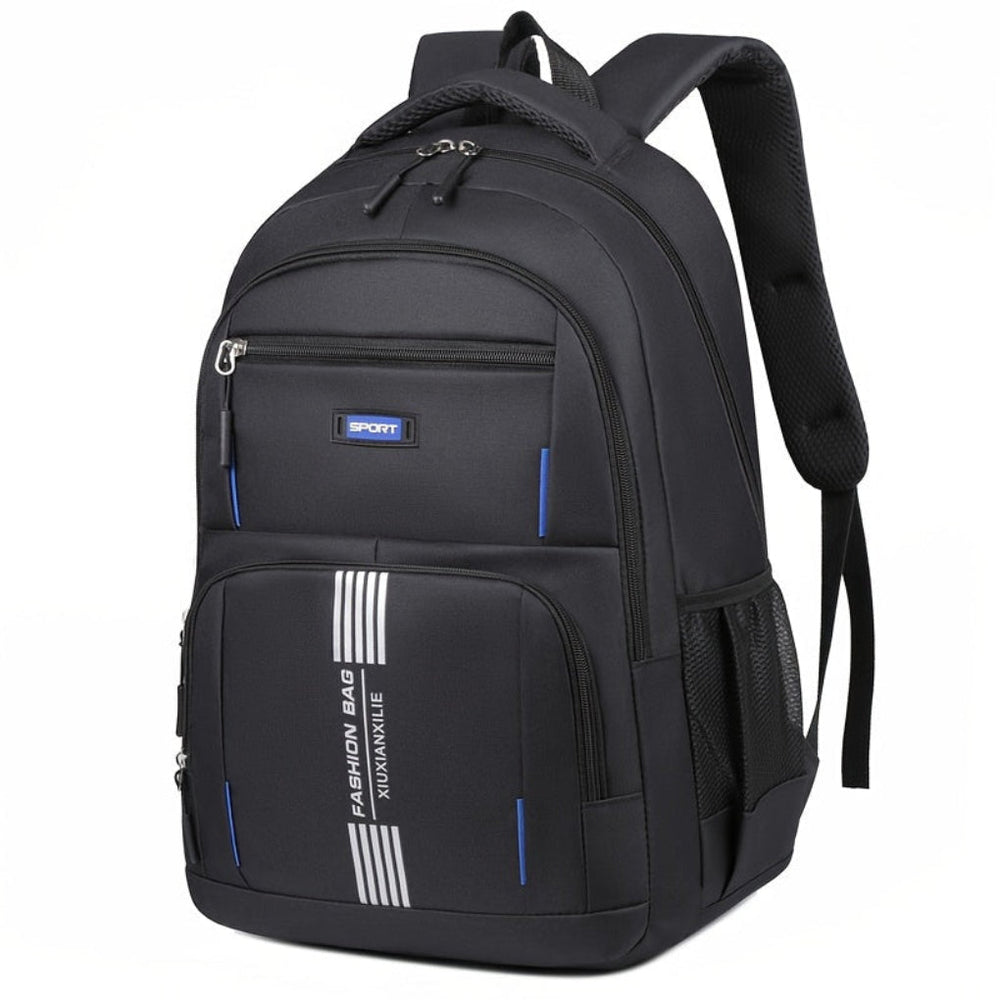 Davy Men's Fashion Backpack - Stylish Vertical Stripe Design, Durable & Versatile for Everyday Use