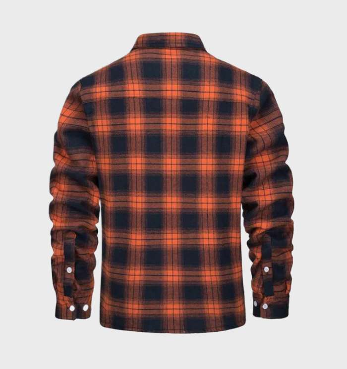Davy Men's Plaid Flannel Lined Shirt Jacket - Warm & Stylish Outerwear