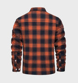 Davy Men's Plaid Flannel Lined Shirt Jacket - Warm & Stylish Outerwear