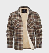 Davy Men's Plaid Flannel Lined Shirt Jacket - Warm & Stylish Outerwear