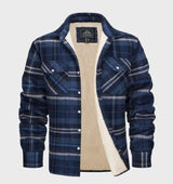 Davy Men's Plaid Flannel Lined Shirt Jacket - Warm & Stylish Outerwear