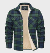 Davy Men's Plaid Flannel Lined Shirt Jacket - Warm & Stylish Outerwear