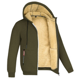 Davy Men's Sherpa-Lined Full Zip Fleece Hoodie - Cozy Warmth & Style for Every Season