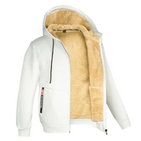 Davy Men's Sherpa-Lined Full Zip Fleece Hoodie - Cozy Warmth & Style for Every Season