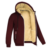 Davy Men's Sherpa-Lined Full Zip Fleece Hoodie - Cozy Warmth & Style for Every Season