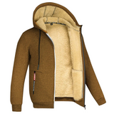 Davy Men's Sherpa-Lined Full Zip Fleece Hoodie - Cozy Warmth & Style for Every Season