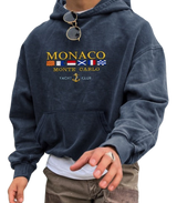 Davy Men's Cozy Nautical Flag Hoodie - Comfortable Maritime Style Sweatshirt
