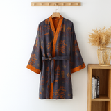 Men's Jacquard Kimono Loungewear - Stylish & Comfortable Robe for Relaxation