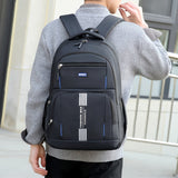 Davy Men's Laptop Backpack with Striped Front Pocket | Stylish & Functional Travel Bag