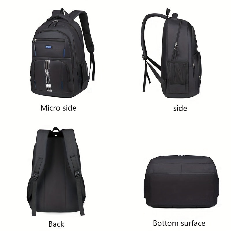 Davy Men's Laptop Backpack with Striped Front Pocket | Stylish & Functional Travel Bag