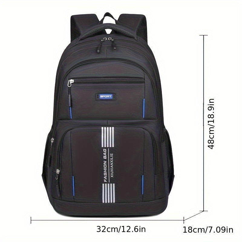 Davy Men's Laptop Backpack with Striped Front Pocket | Stylish & Functional Travel Bag