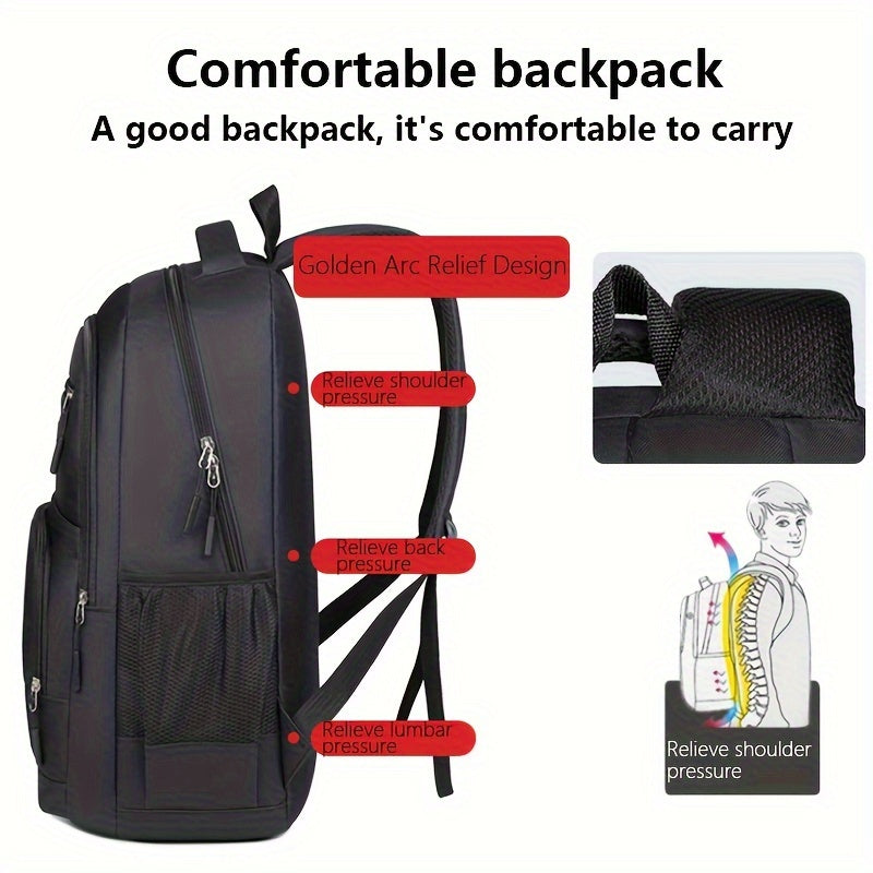 Davy Men's Laptop Backpack with Striped Front Pocket | Stylish & Functional Travel Bag