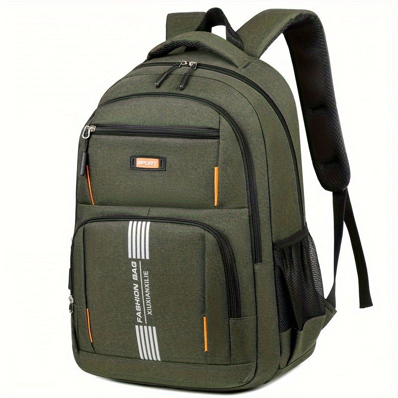 Davy Men's Laptop Backpack with Striped Front Pocket | Stylish & Functional Travel Bag