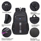Davy Men's Laptop Backpack with Striped Front Pocket | Stylish & Functional Travel Bag