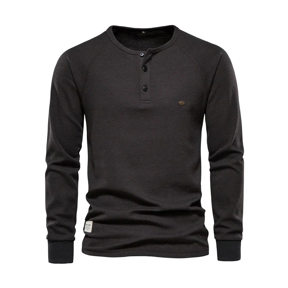 Enhanced Product Title: Davy Men's Long Sleeve Henley Shirt - Stylish Button Neck Design, Comfortable Fit, Perfect for Casual Wear

This optimized title includes relevant keywords while maintaining clarity and appeal for potential buyers.