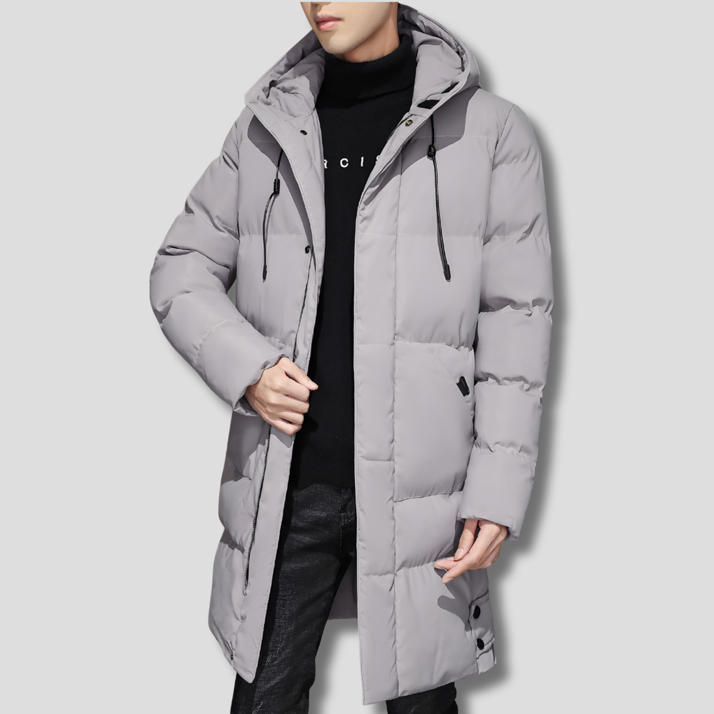 Men's Insulated Hooded Parka - Warm Winter Jacket for Extreme Cold Weather