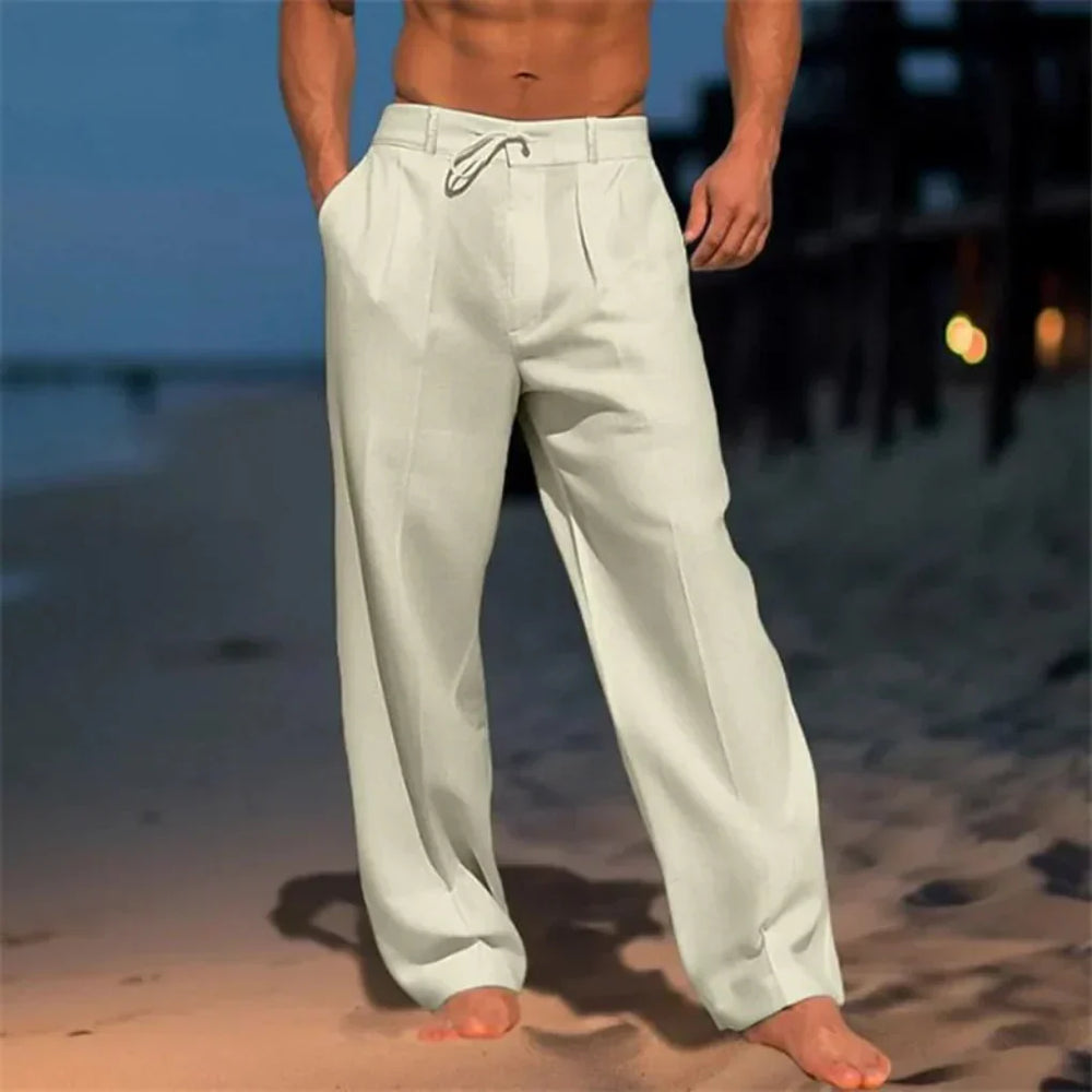 Davy Men's Relaxed Fit Pleated Trousers | Comfortable & Stylish Casual Pants