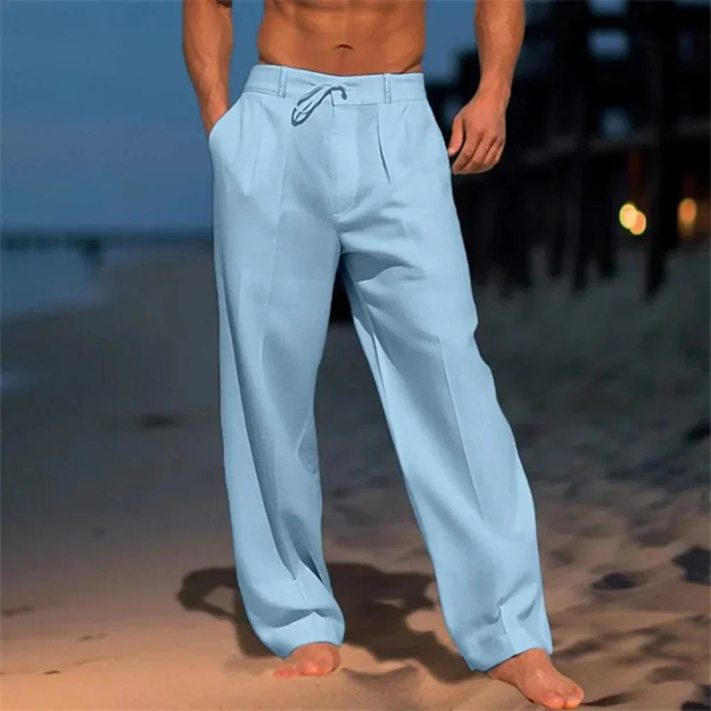 Davy Men's Relaxed Fit Pleated Trousers | Comfortable & Stylish Casual Pants