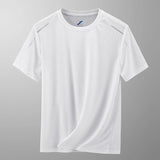 Men's Breathable Reflective Activewear Tee - Lightweight Performance Shirt for Running & Fitness