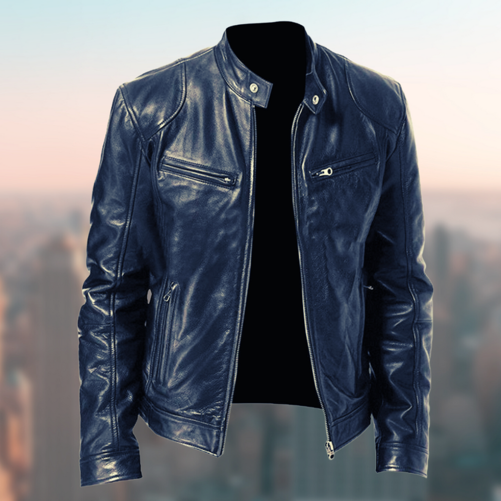 Essential Men's Racer Jacket - Stylish & Durable Motorcycle Jacket for All Seasons