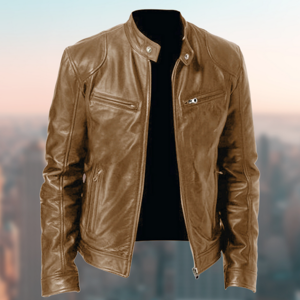 Essential Men's Racer Jacket - Stylish & Durable Motorcycle Jacket for All Seasons