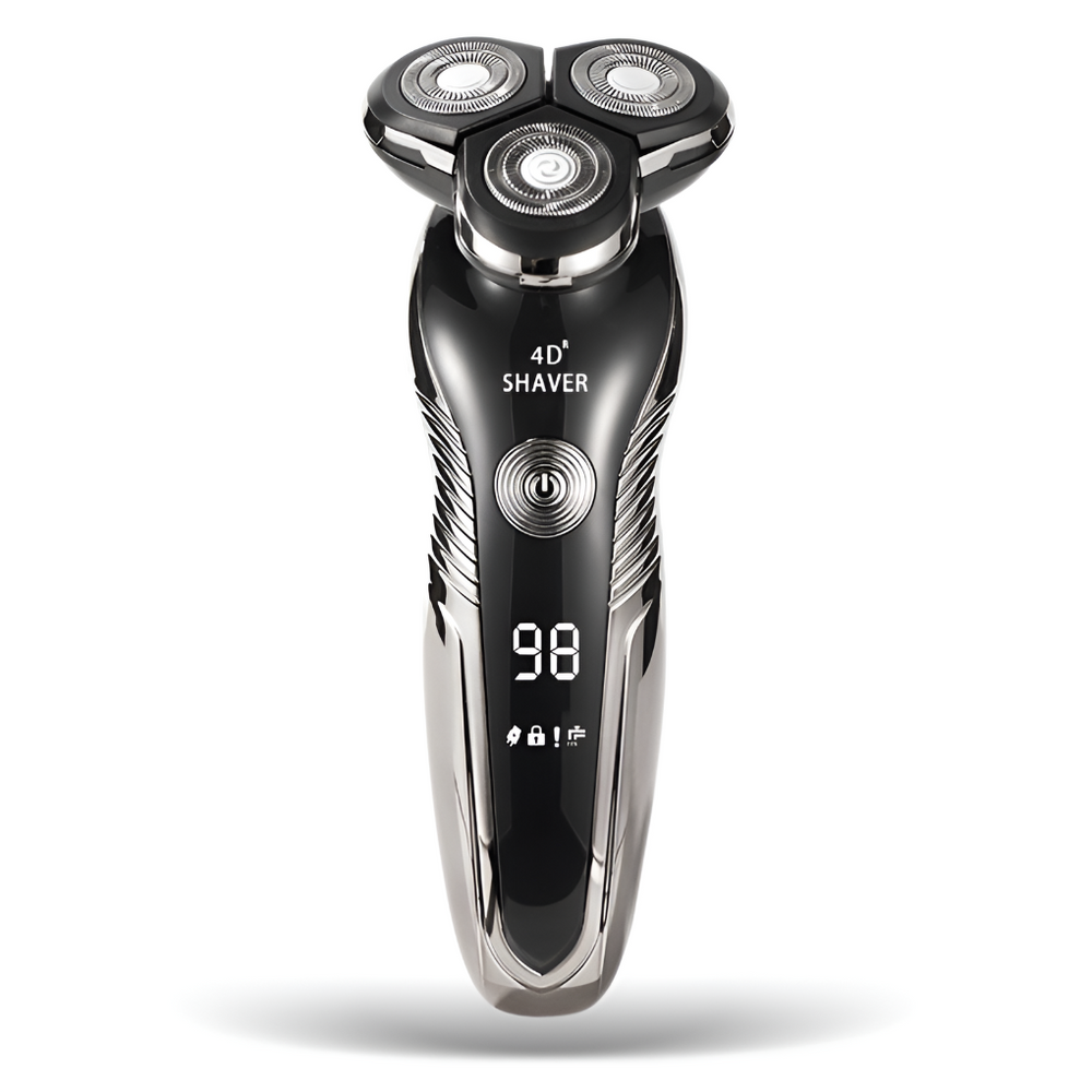 Davy Men's Rechargeable Electric Shaver - 4D Rotary Head, Wet/Dry Use, Precision Grooming & Easy Cleaning