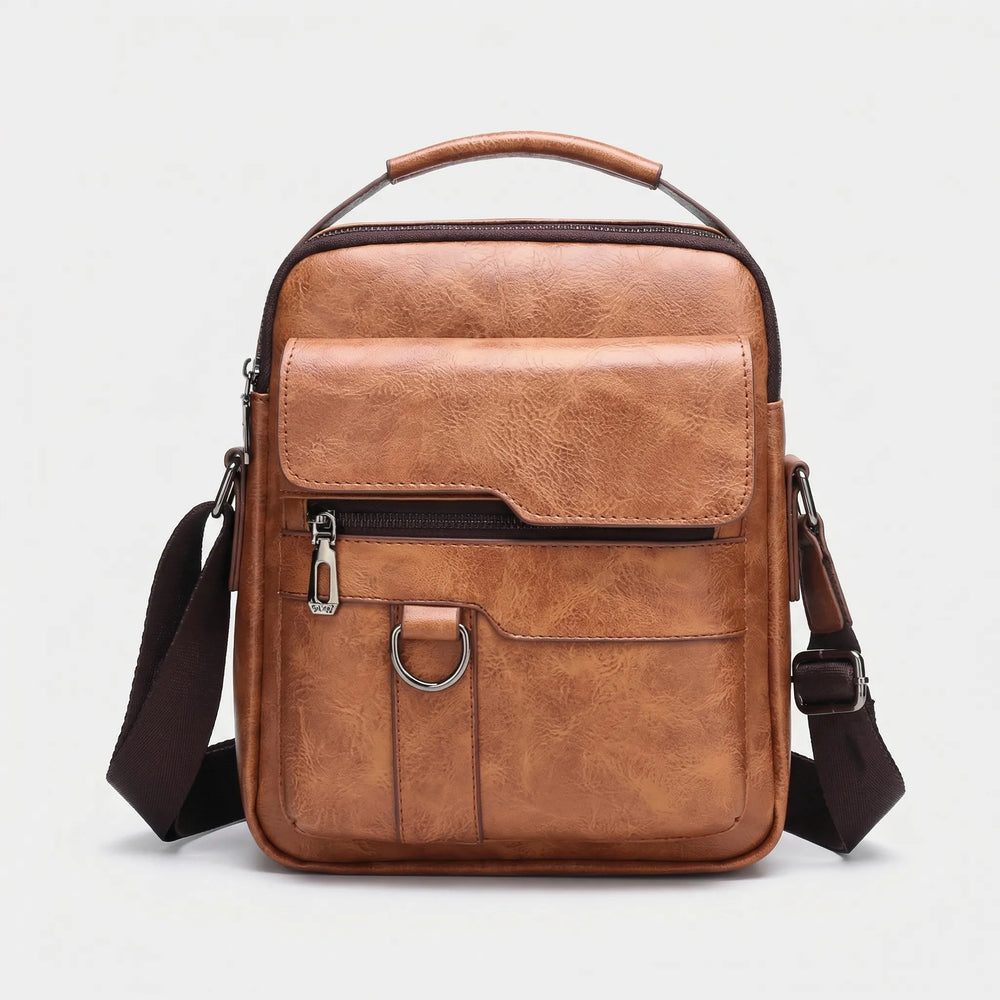 Davy Men's Stylish Shoulder Bag with Flap Pocket - Versatile, Durable, Perfect for Everyday Use