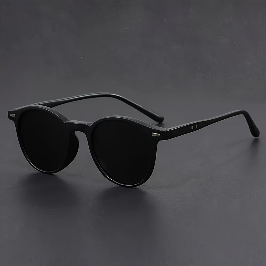 Round Sunglasses – Men's, Retro Tortoiseshell Print & Lightweight Frame