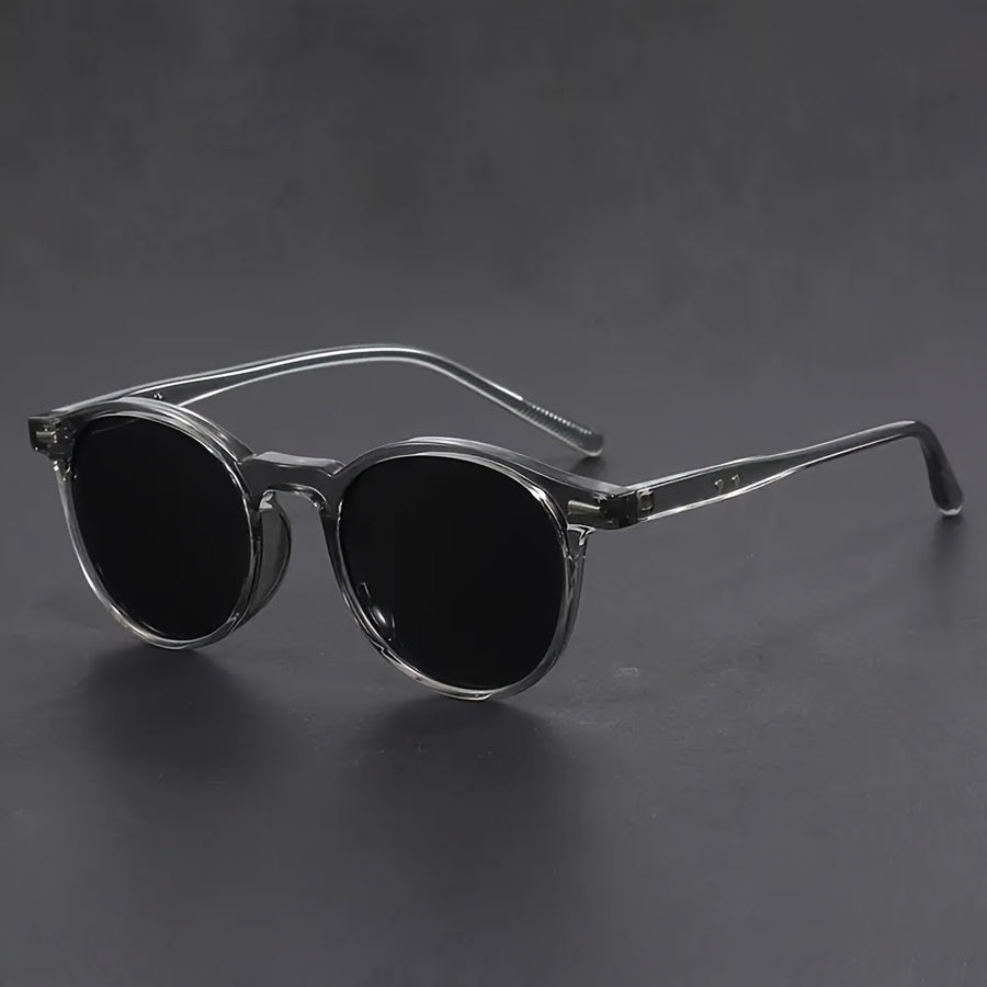 Round Sunglasses – Men's, Retro Tortoiseshell Print & Lightweight Frame