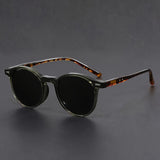Round Sunglasses – Men's, Retro Tortoiseshell Print & Lightweight Frame