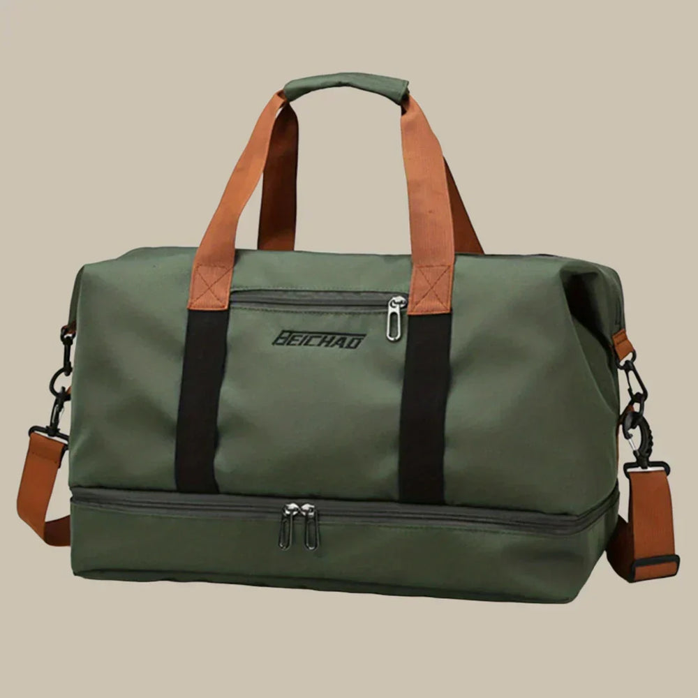 Davy Men's Travel Duffel Bag with Shoe Compartment - Durable, Stylish, and Spacious for Weekend Getaways