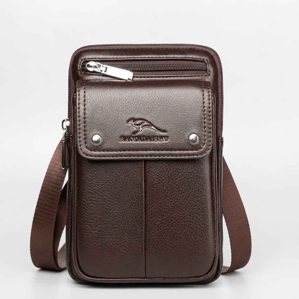 Davy Men's Vertical Crossbody Bag - Stylish Flap Pocket Design for Everyday Use
