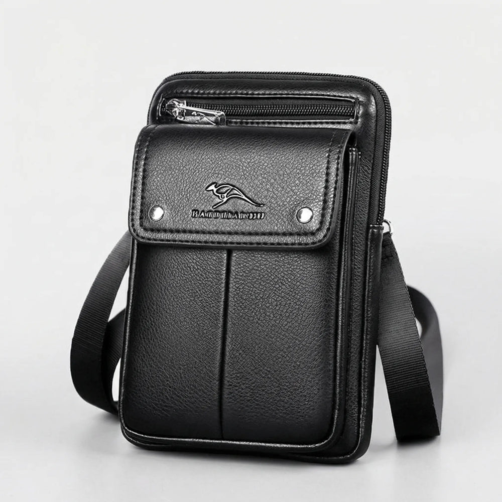 Davy Men's Vertical Crossbody Bag - Stylish Flap Pocket Design for Everyday Use