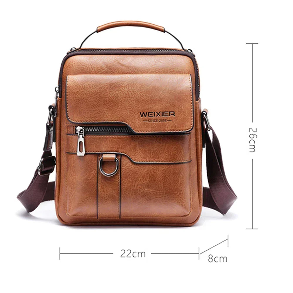 Davy Men's Vertical Crossbody Messenger Bag - Stylish & Functional Travel Satchel for Everyday Use