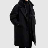 Davy Men's Waterproof Trench Coat with Hood | Stylish & Durable Rain Jacket for All Weather