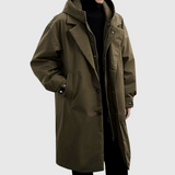 Davy Men's Waterproof Trench Coat with Hood | Stylish & Durable Rain Jacket for All Weather