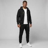 Men's Comfortable Performance Zip-Up Hoodie & Jogger Set - Stylish Activewear for Gym & Casual Wear