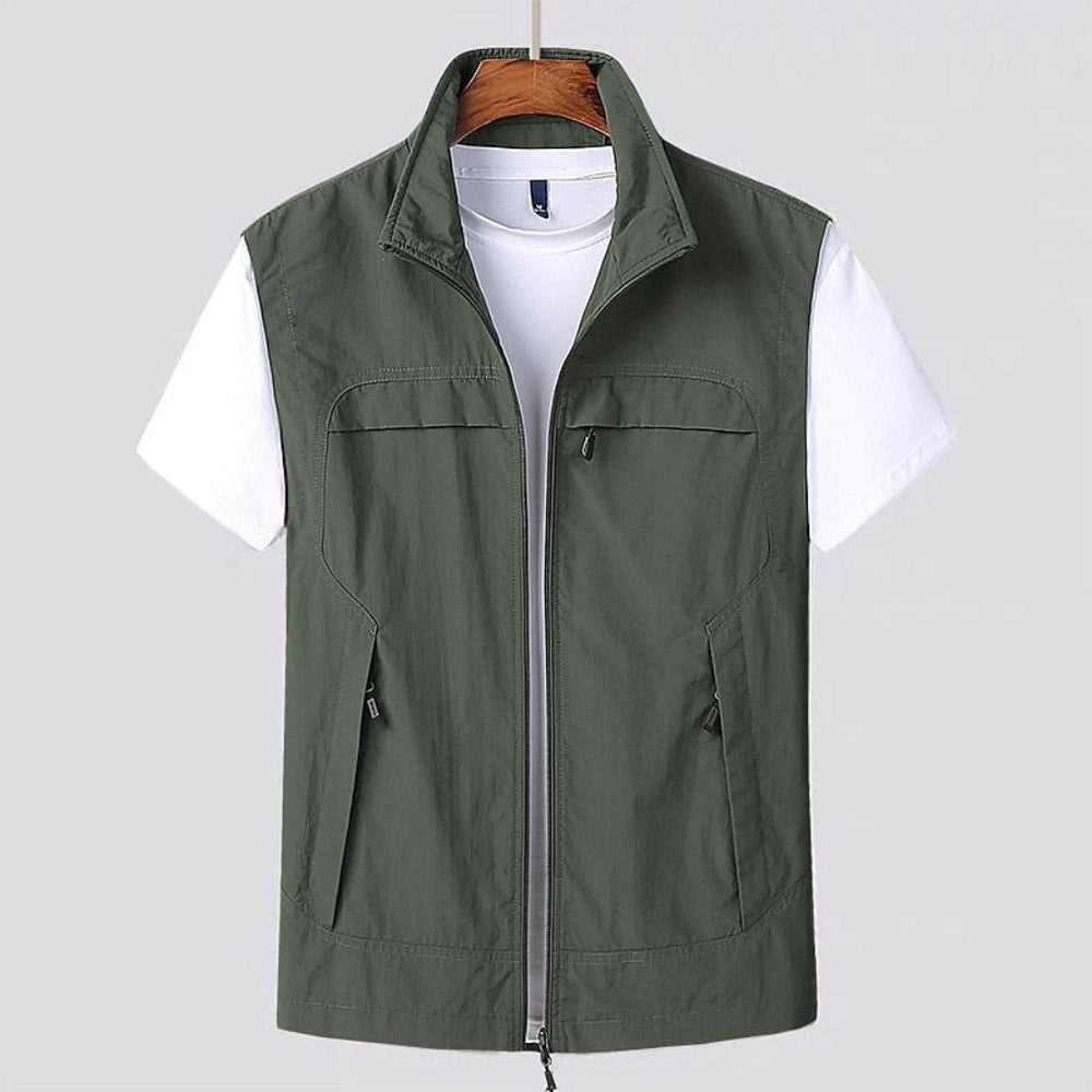 Men's Lightweight Zip-Up Vest - Breathable Outdoor Jacket for Active Lifestyle | Perfect for Layering & Casual Wear