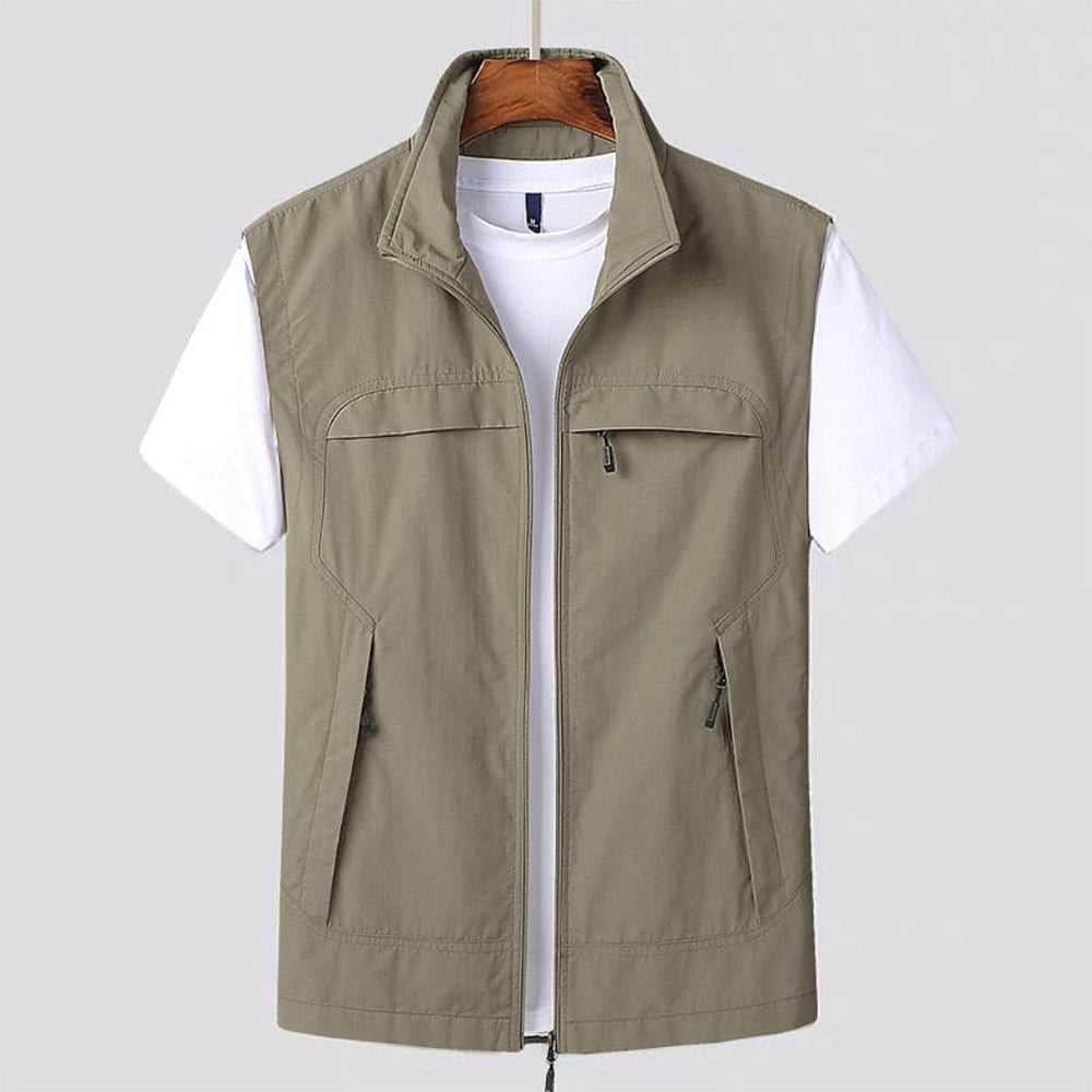 Men's Lightweight Zip-Up Vest - Breathable Outdoor Jacket for Active Lifestyle | Perfect for Layering & Casual Wear