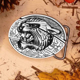 Davy Oval Bull Skull Belt Buckle with Hidden Tool - Unique Western Accessory