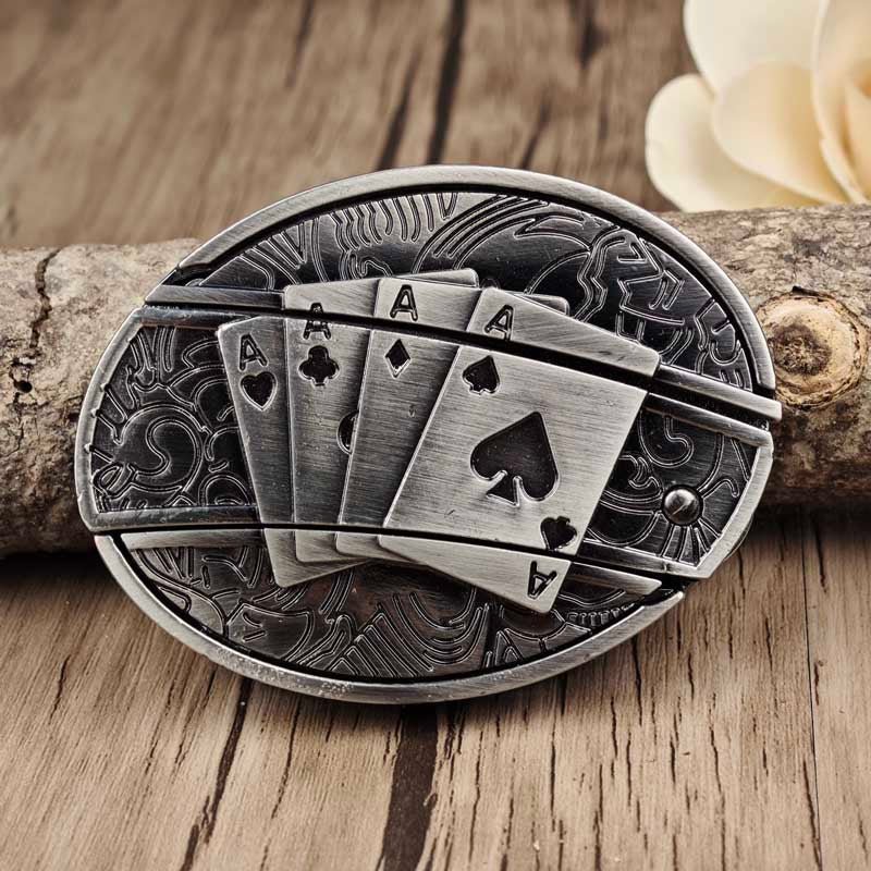 Davy Oval Bull Skull Belt Buckle with Hidden Tool - Unique Western Accessory